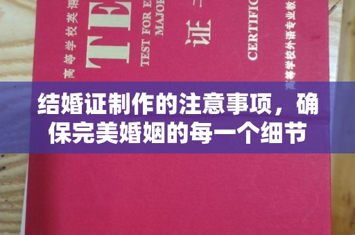新化结婚证制作的注意事项，确保完美婚姻的每一个细节